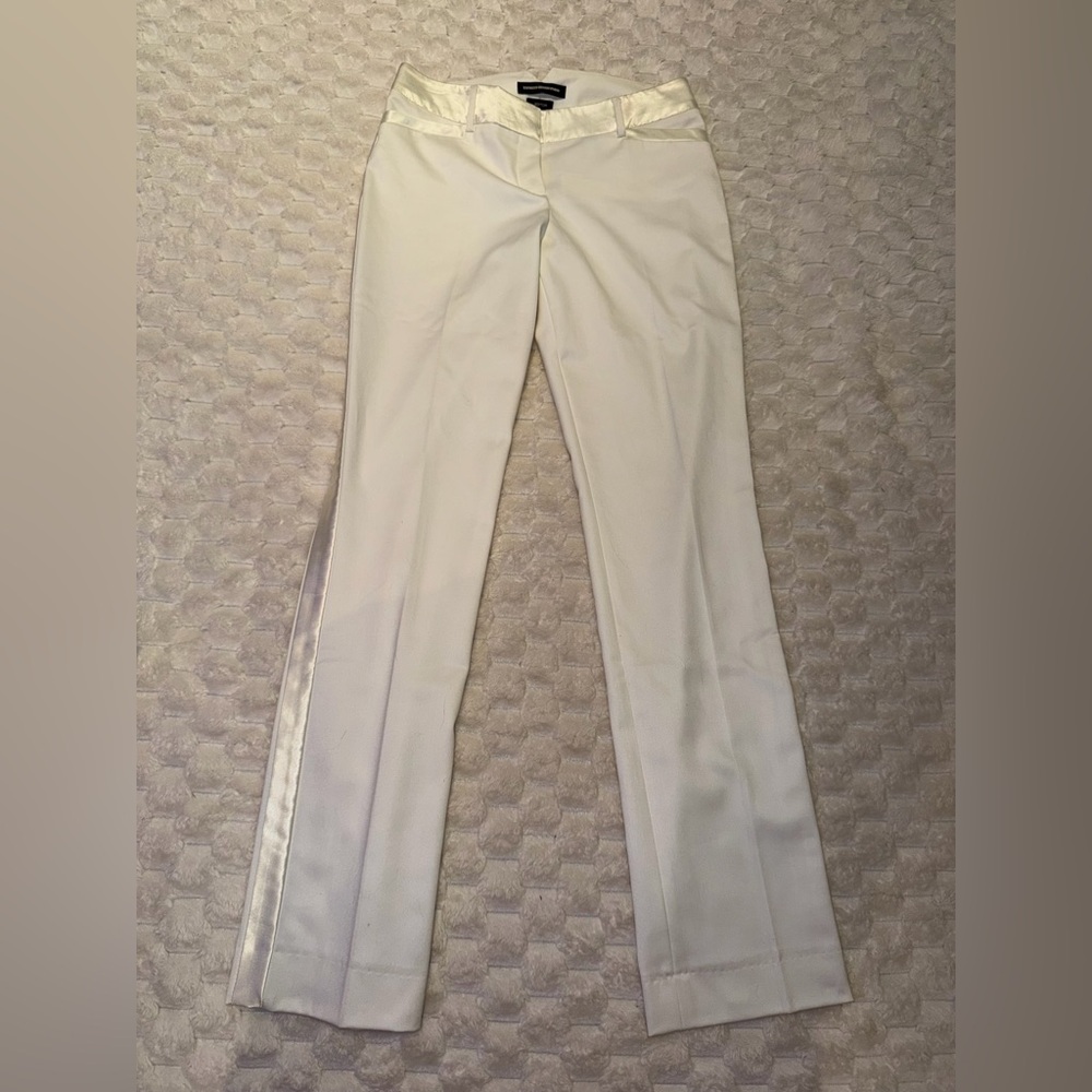 Express Cream Slim Dress Pants